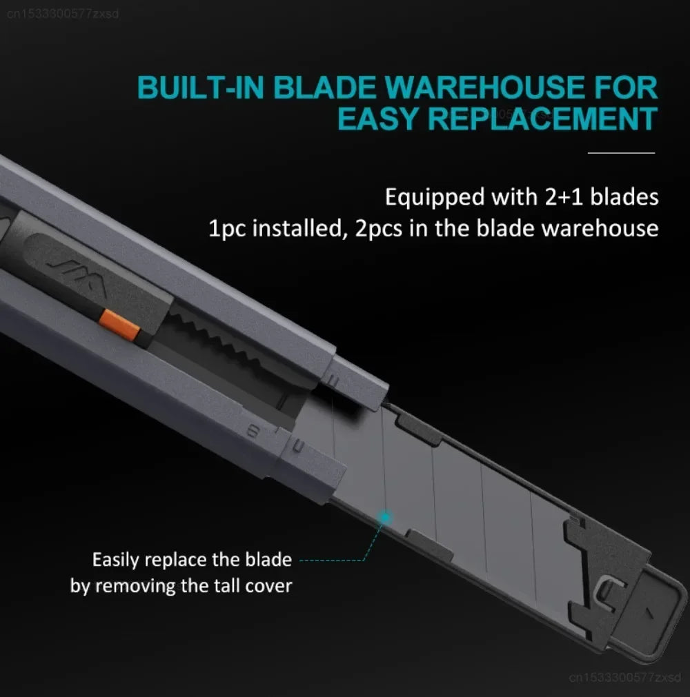 Utility Knife Carbon Steel Blades with Safety Lock