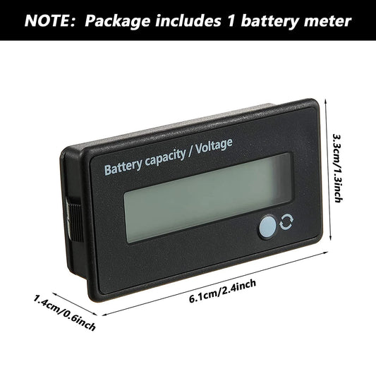 DC 12V-72V Battery Capacity Voltage Meter with Alarm