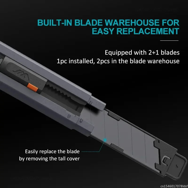 Utility Knife Carbon Steel Blades with Safety Lock