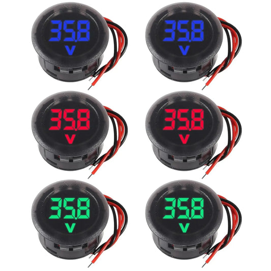 2/4pcs DC 4-100V LED Digital Display Waterproof Voltmeter