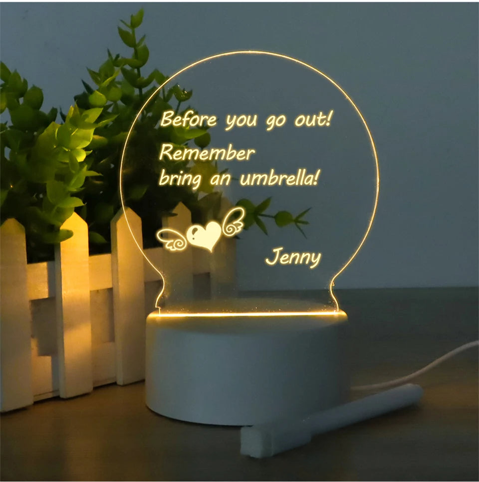 USB Message Board Creative Led Night Light