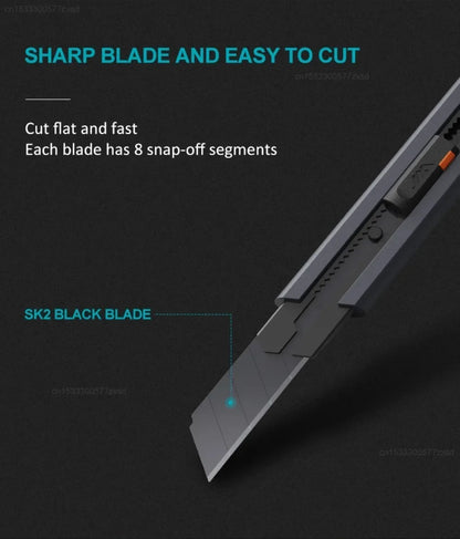 Utility Knife Carbon Steel Blades with Safety Lock