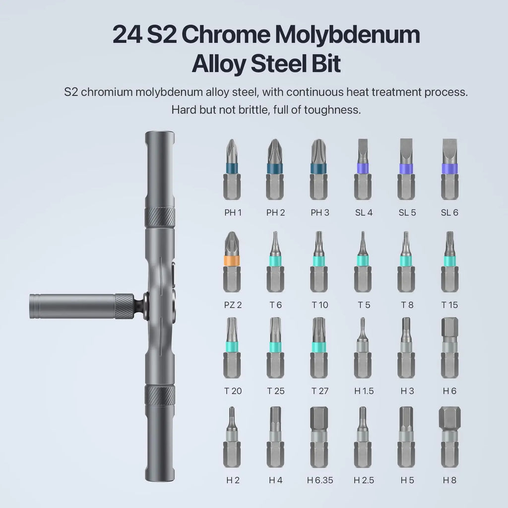 24in1 Multifunction Ratchet Screwdriver