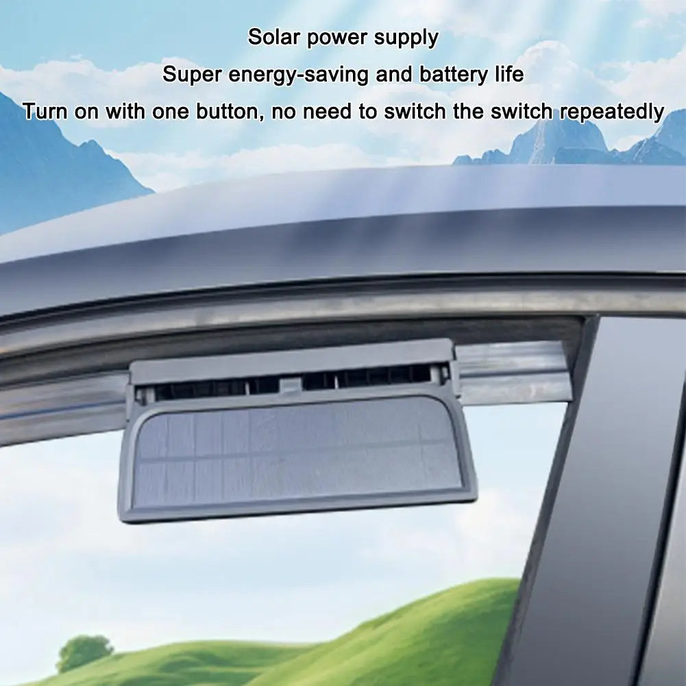 Solar Powered Car Cooling Fan With 3 Air Outlets