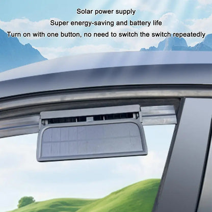 Solar Powered Car Cooling Fan With 3 Air Outlets