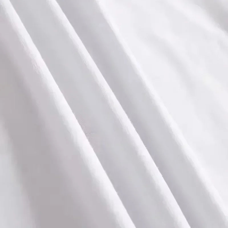 Starfish and Shell Pattern Crew Neck Short Sleeve Crop Tops Summer Style