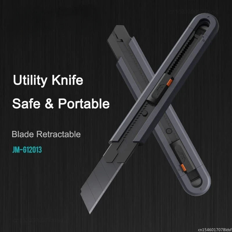 Utility Knife Carbon Steel Blades with Safety Lock