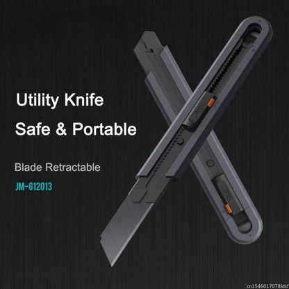 Utility Knife Carbon Steel Blades with Safety Lock