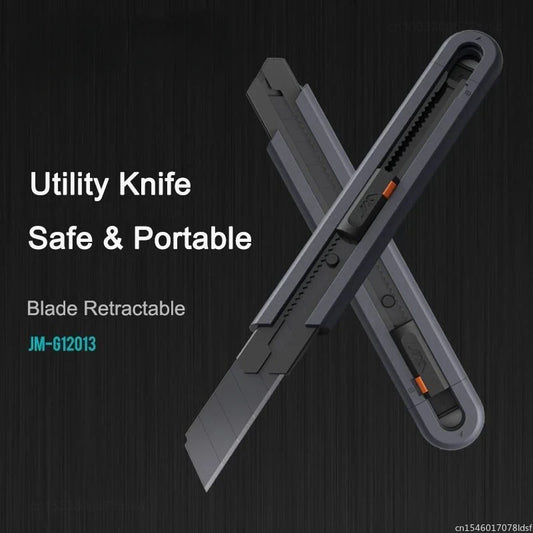 Utility Knife Carbon Steel Blades with Safety Lock