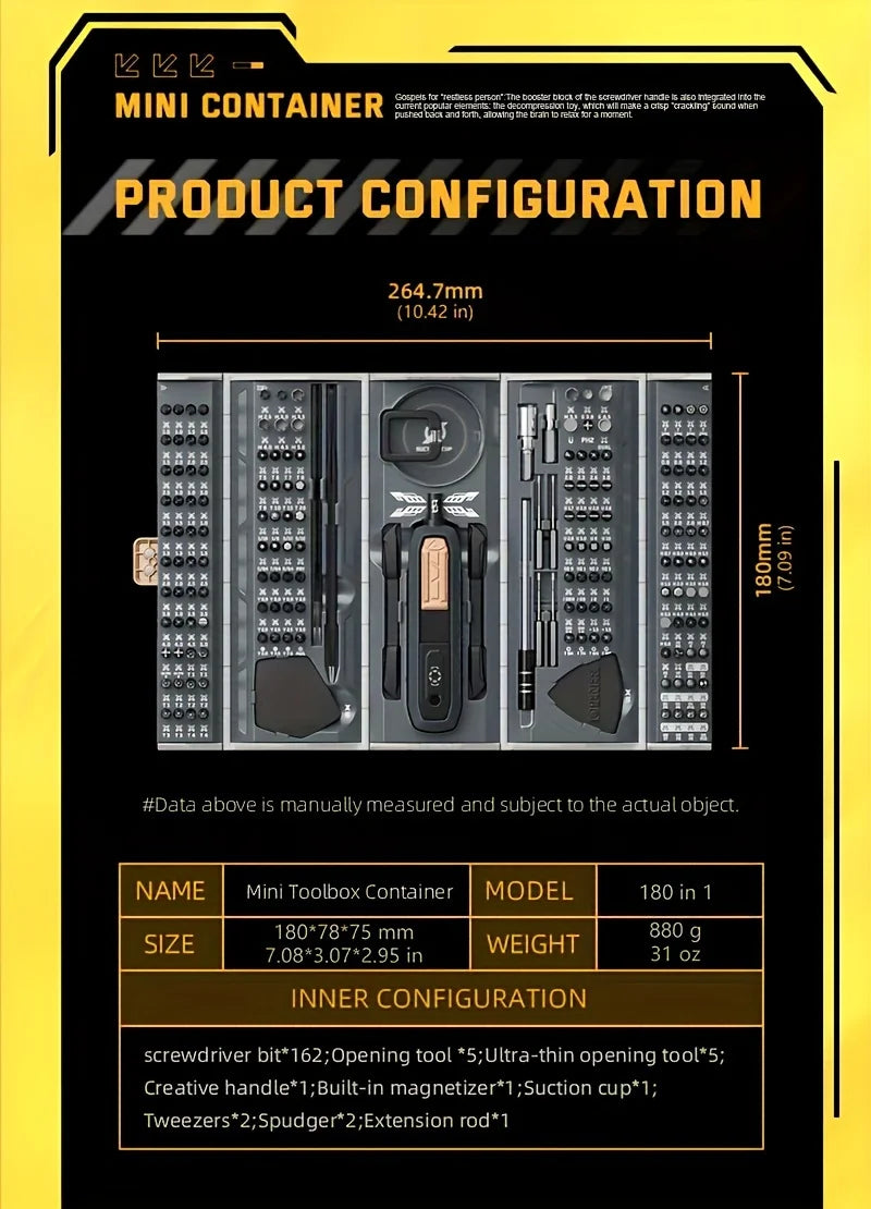 180 in 1 Precision Screwdriver Set