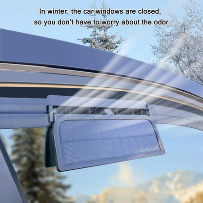Solar Powered Car Cooling Fan With 3 Air Outlets