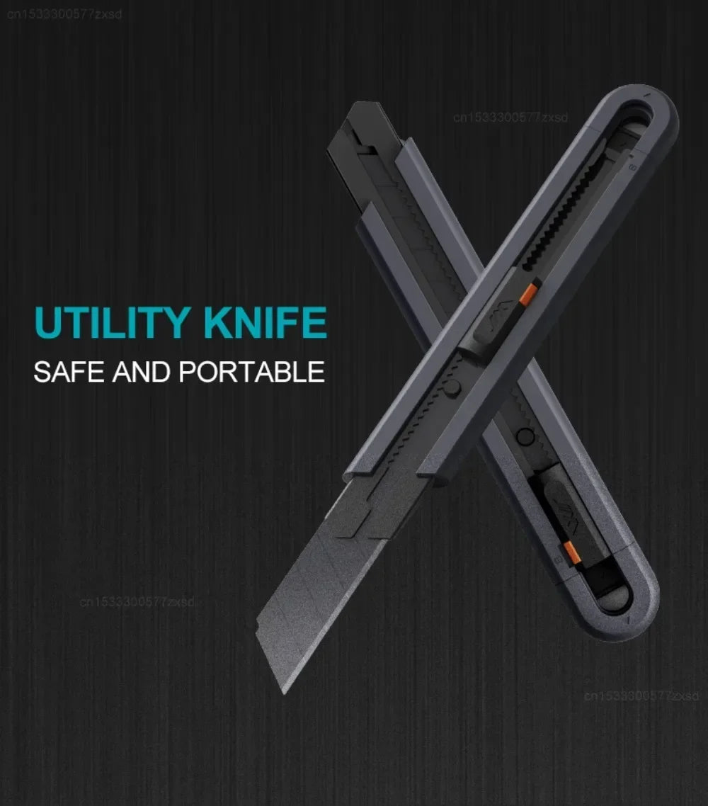 Utility Knife Carbon Steel Blades with Safety Lock