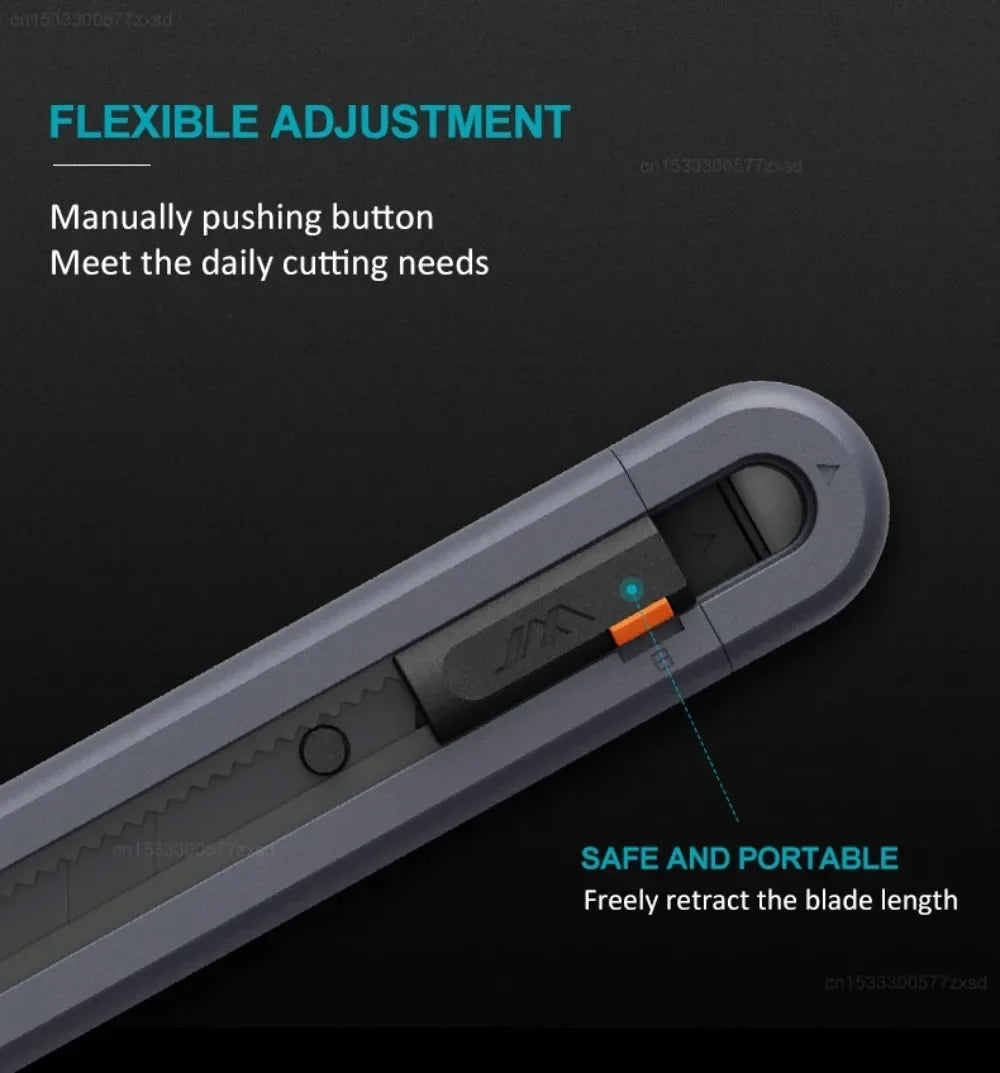 Utility Knife Carbon Steel Blades with Safety Lock
