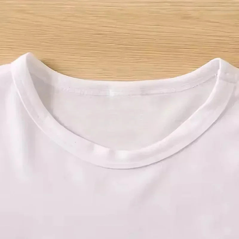 Starfish and Shell Pattern Crew Neck Short Sleeve Crop Tops Summer Style