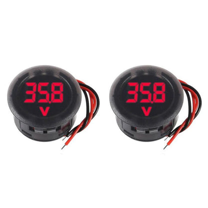 2/4pcs DC 4-100V LED Digital Display Waterproof Voltmeter
