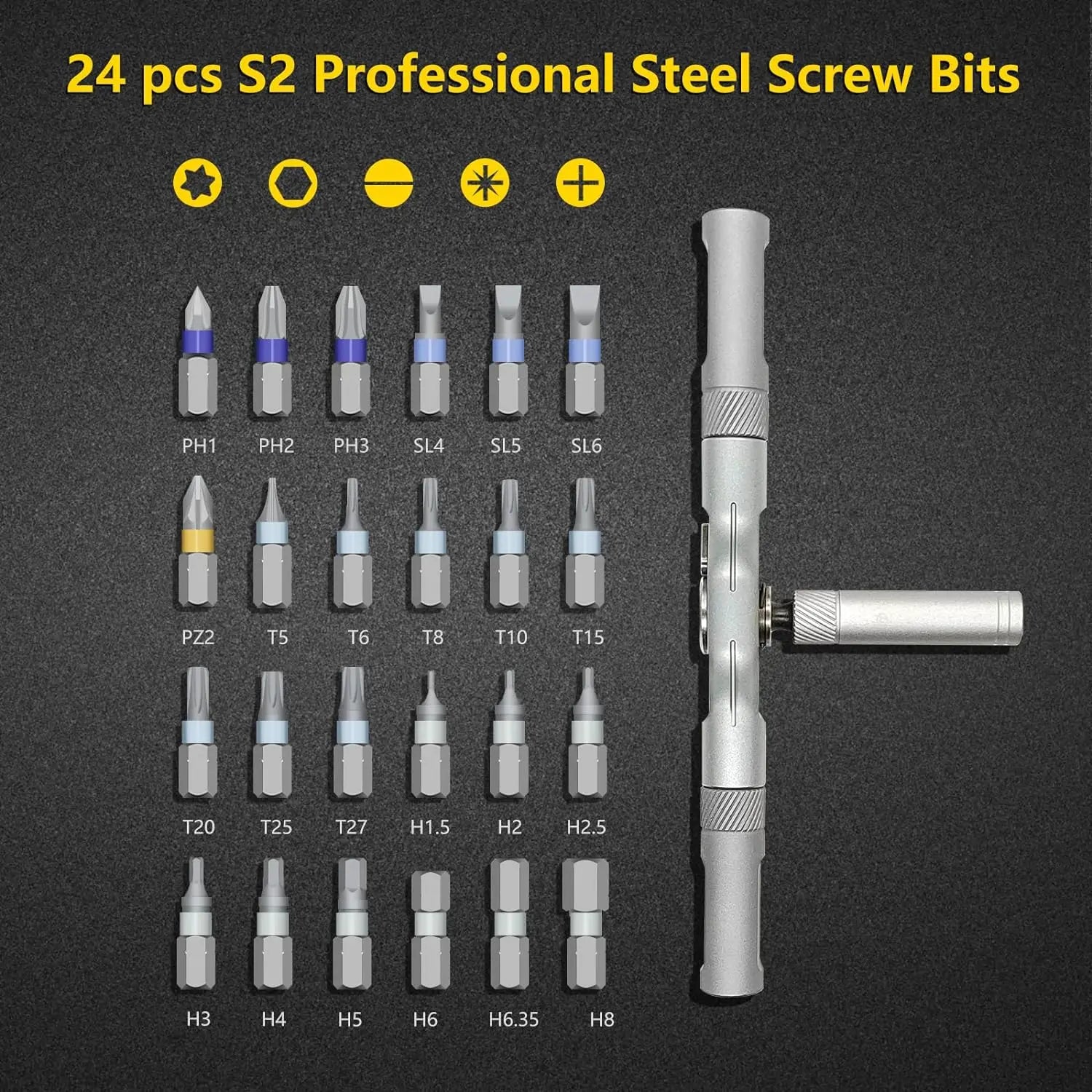 24in1 Multifunction Ratchet Screwdriver