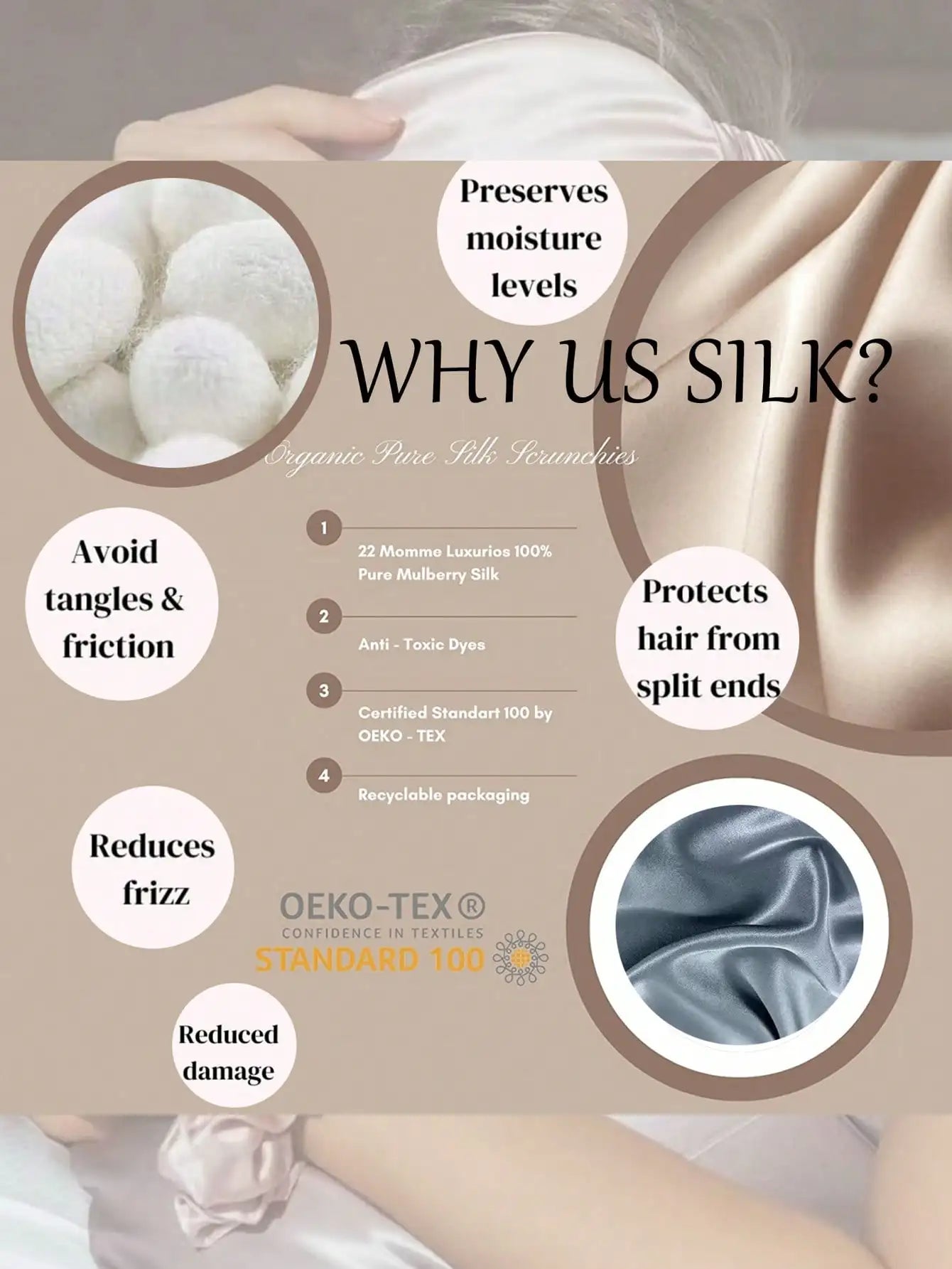 High Quality Hair Scrunchies 4PCS