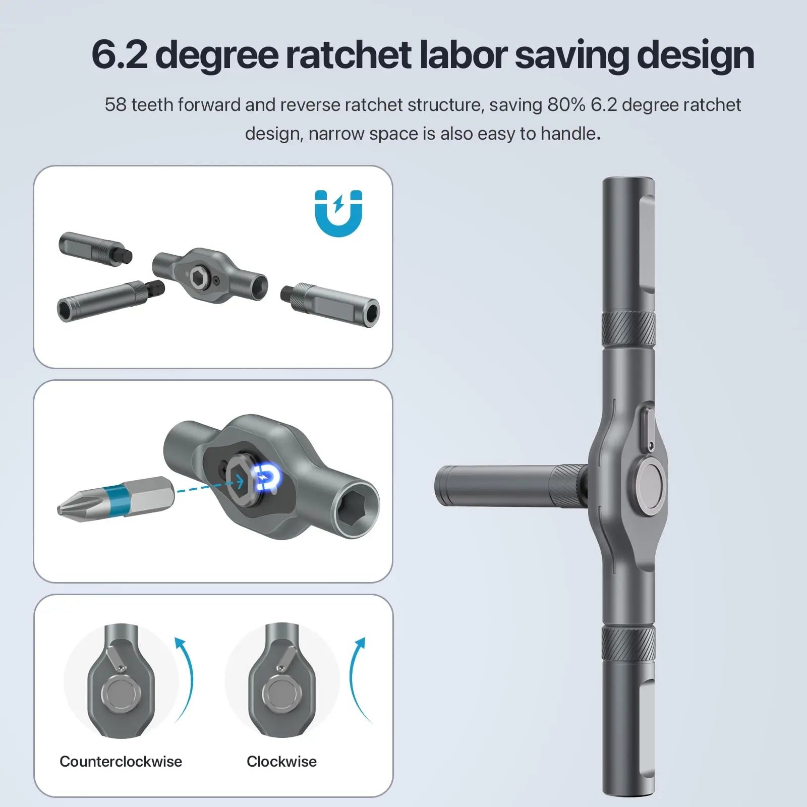24in1 Multifunction Ratchet Screwdriver