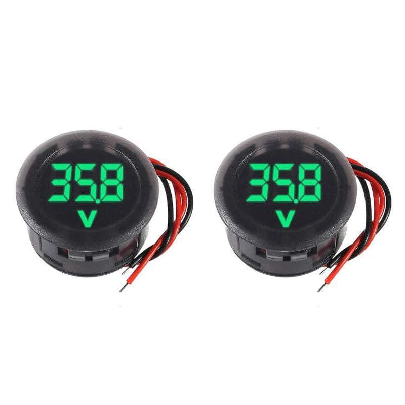2/4pcs DC 4-100V LED Digital Display Waterproof Voltmeter