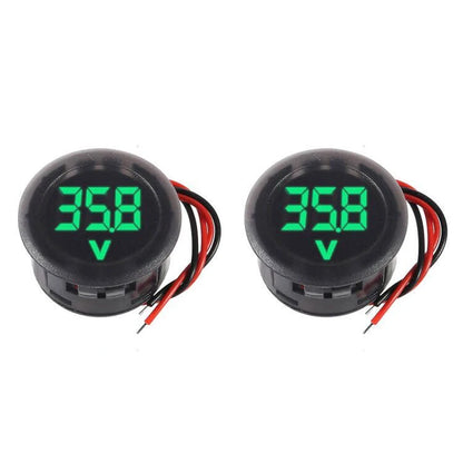 2/4pcs DC 4-100V LED Digital Display Waterproof Voltmeter